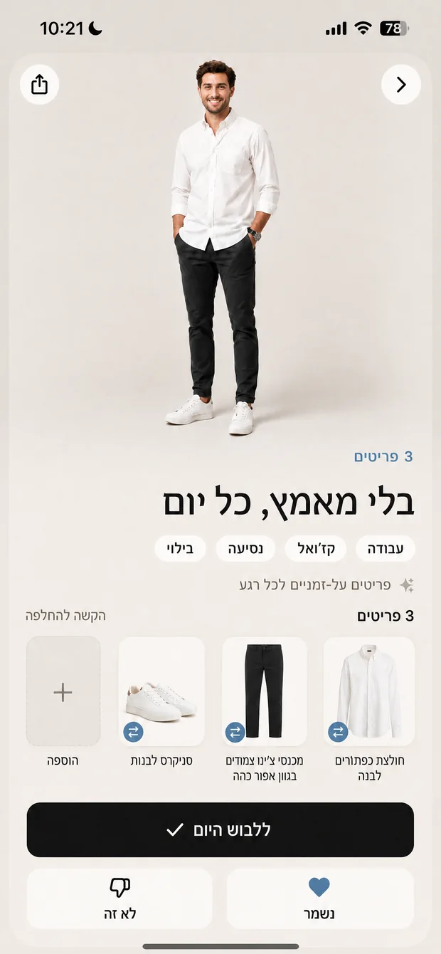 לוק מפורק פריט אחר פריט