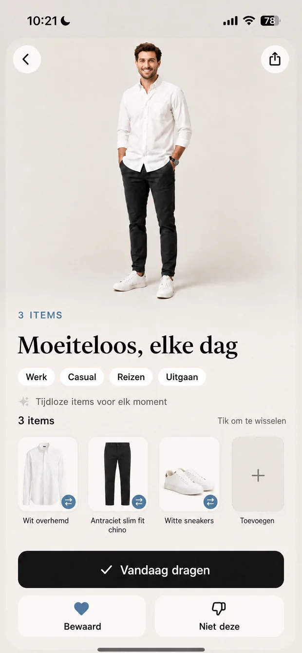 Een look uitgesplitst per item