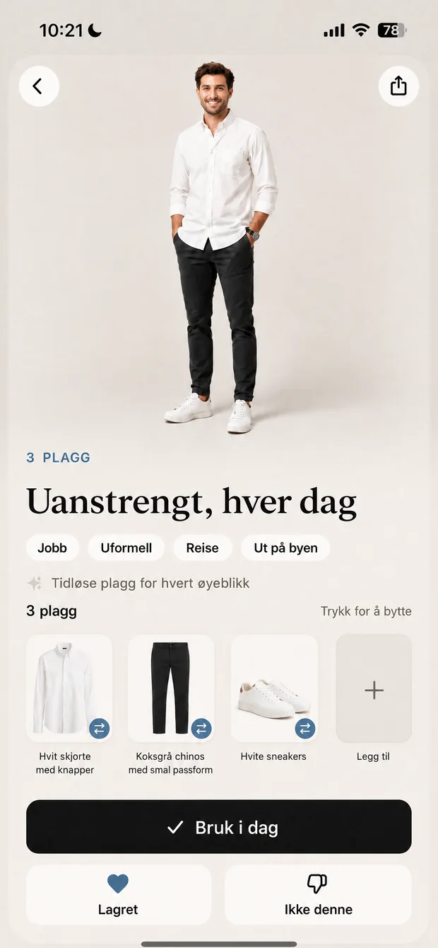 Et look delt opp plagg for plagg