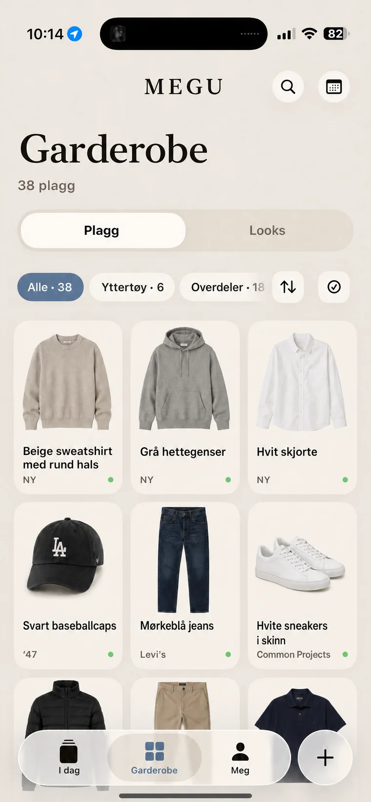 Megus garderoberutenett med filtre