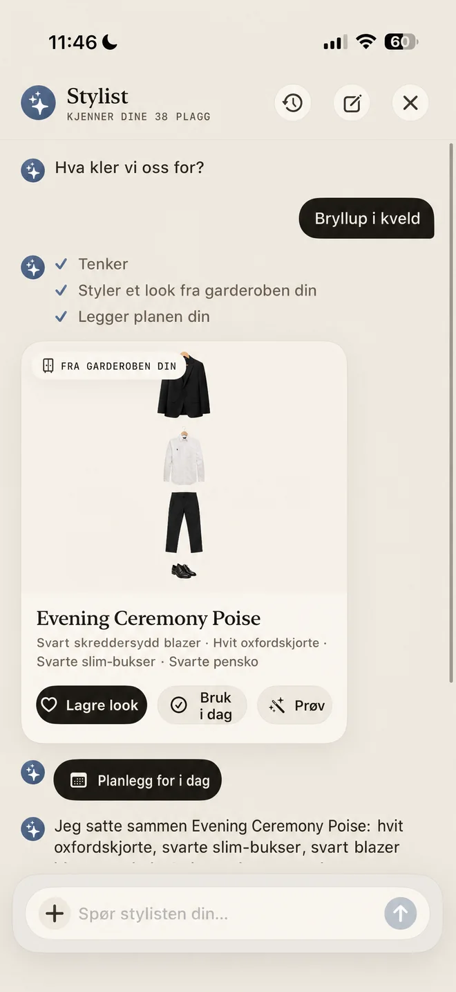 Megus stylist-chat som bygger et look