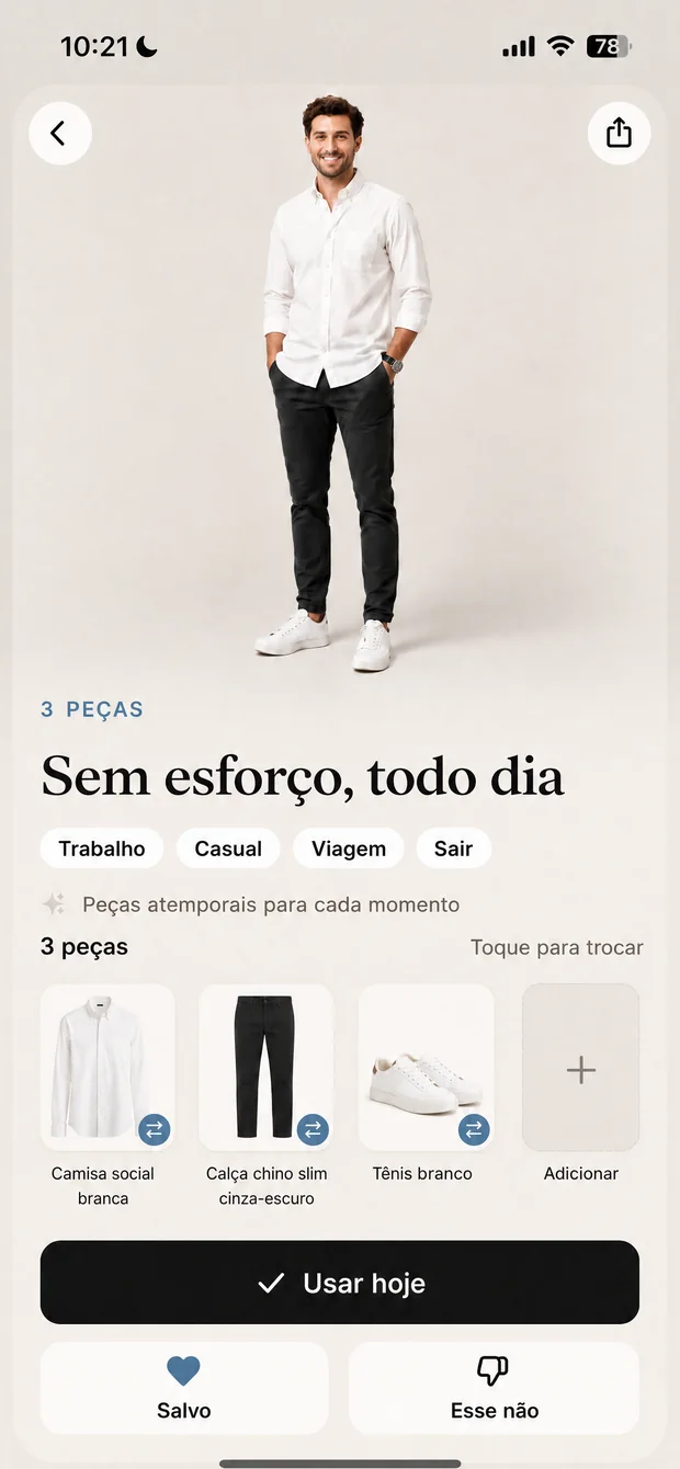 Um look separado peça por peça